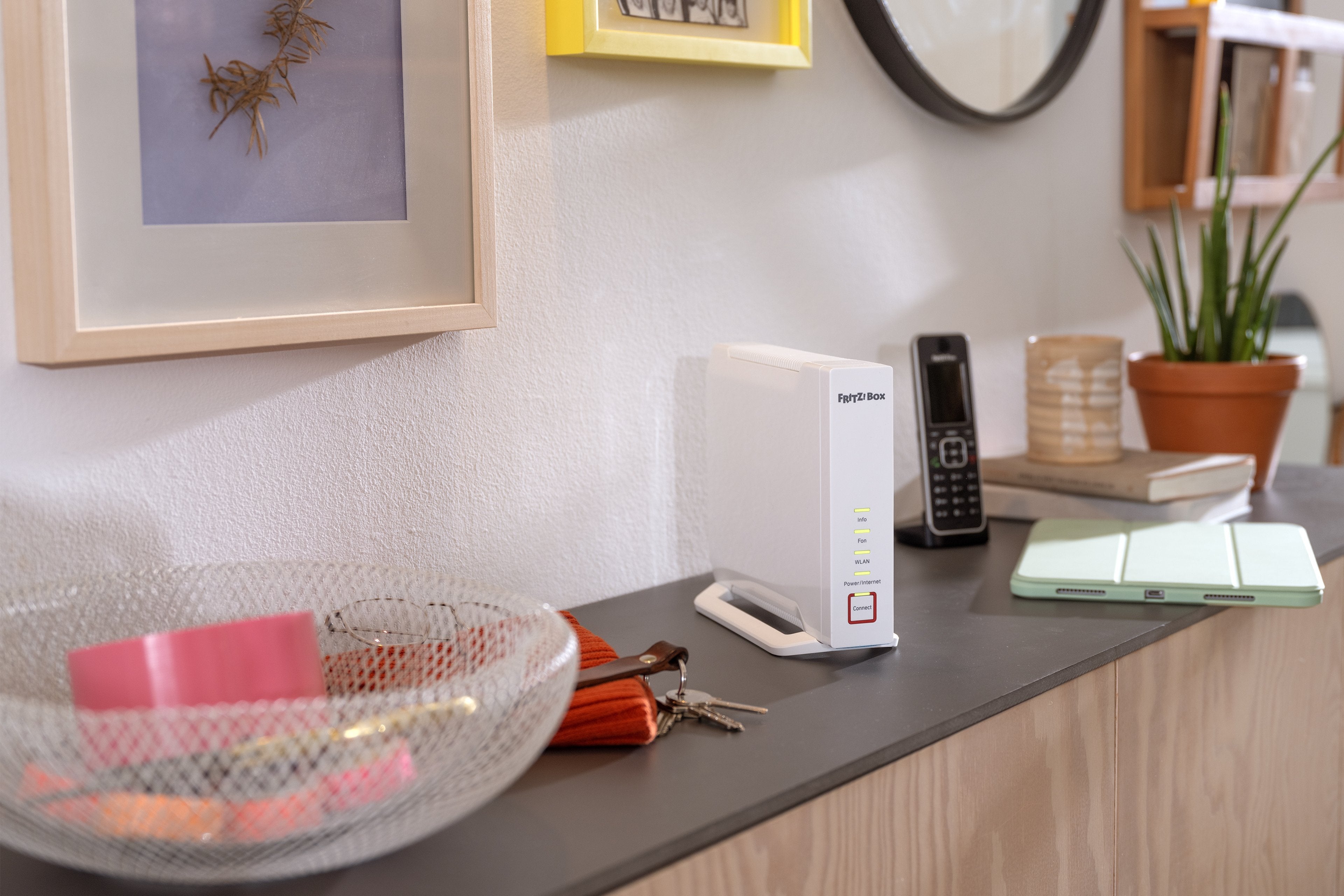 Router  Fritz! Mesh Set 4060 + 3000 Ax Int Tribanda (2,4 Ghz/5 Ghz/5 Ghz) Wi-Fi 6 (802.11ax) Blanco 4x4