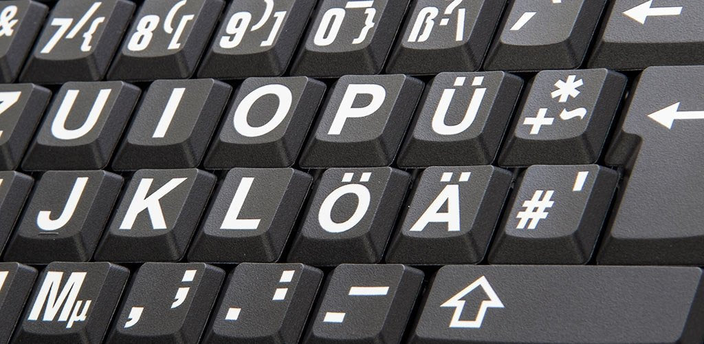Logickeyboard Xl-Print Blanco On Negro De (Pc Slim)