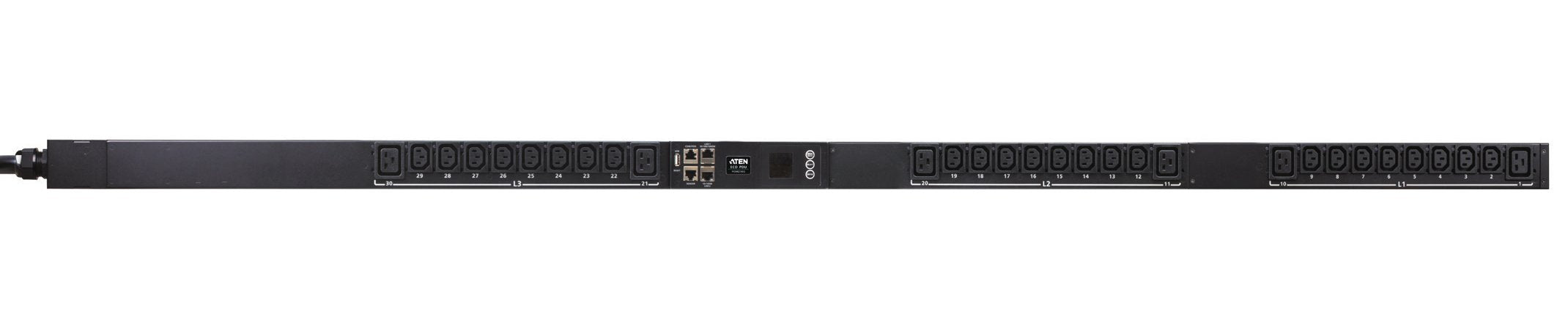 Aten Pg98230g Distribución De Energía 24 Puertos C13 + 6x C19 Pdu Inteligente Trifásica Con Cascada (16a)