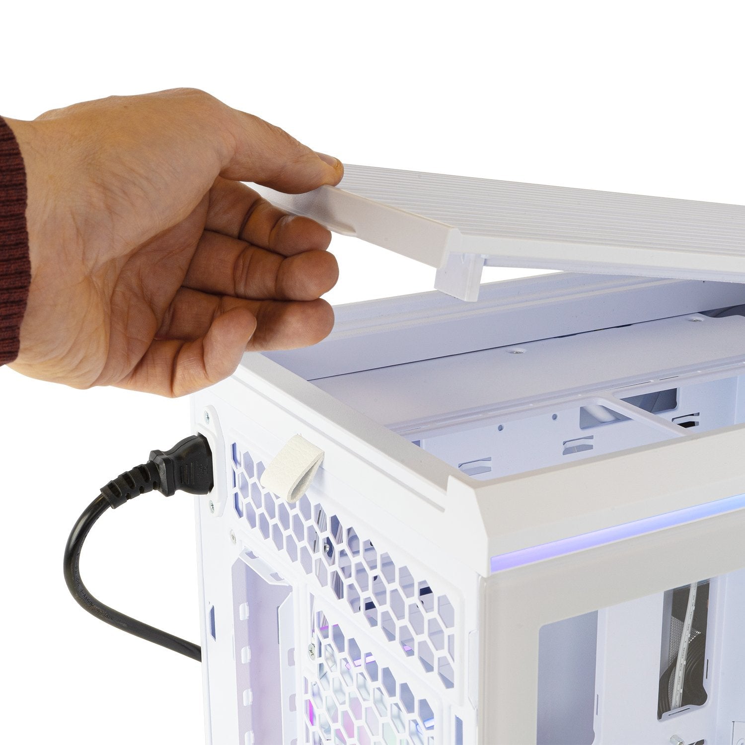 Caja Gaming Semitorre Nox Hummer Anvil Blanca