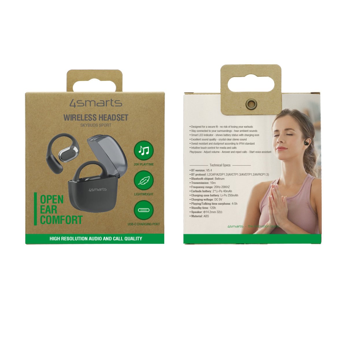 EAN 4252011908592 - 4smarts SkyBuds Sport Auriculares True Wireless Stereo (TWS) gancho de oreja Llamadas/Música/Deporte/Uso  imagen 3