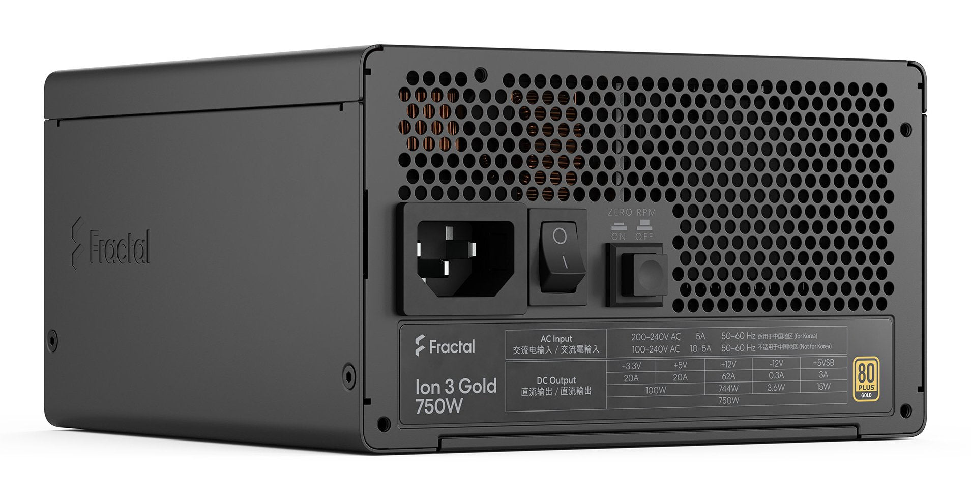EAN 7340172710257 - Fractal Design Ion 3 Gold 750W unidad de fuente de alimentación 24-pin ATX ATX Negro imagen 11