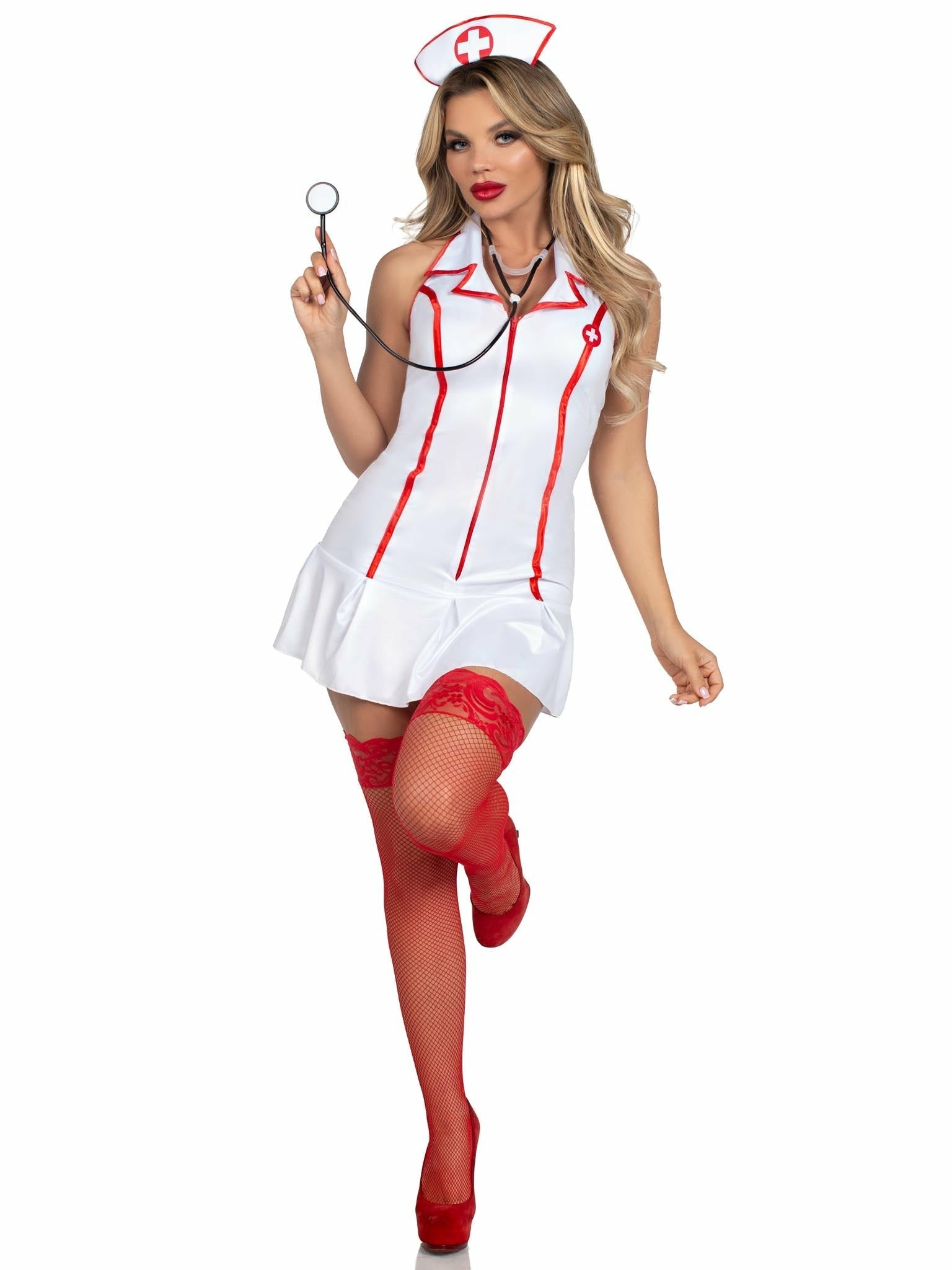 Leg Avenue - Costumes - Disfraz Jefa Enfermeria 3 Piezas Talla S/M