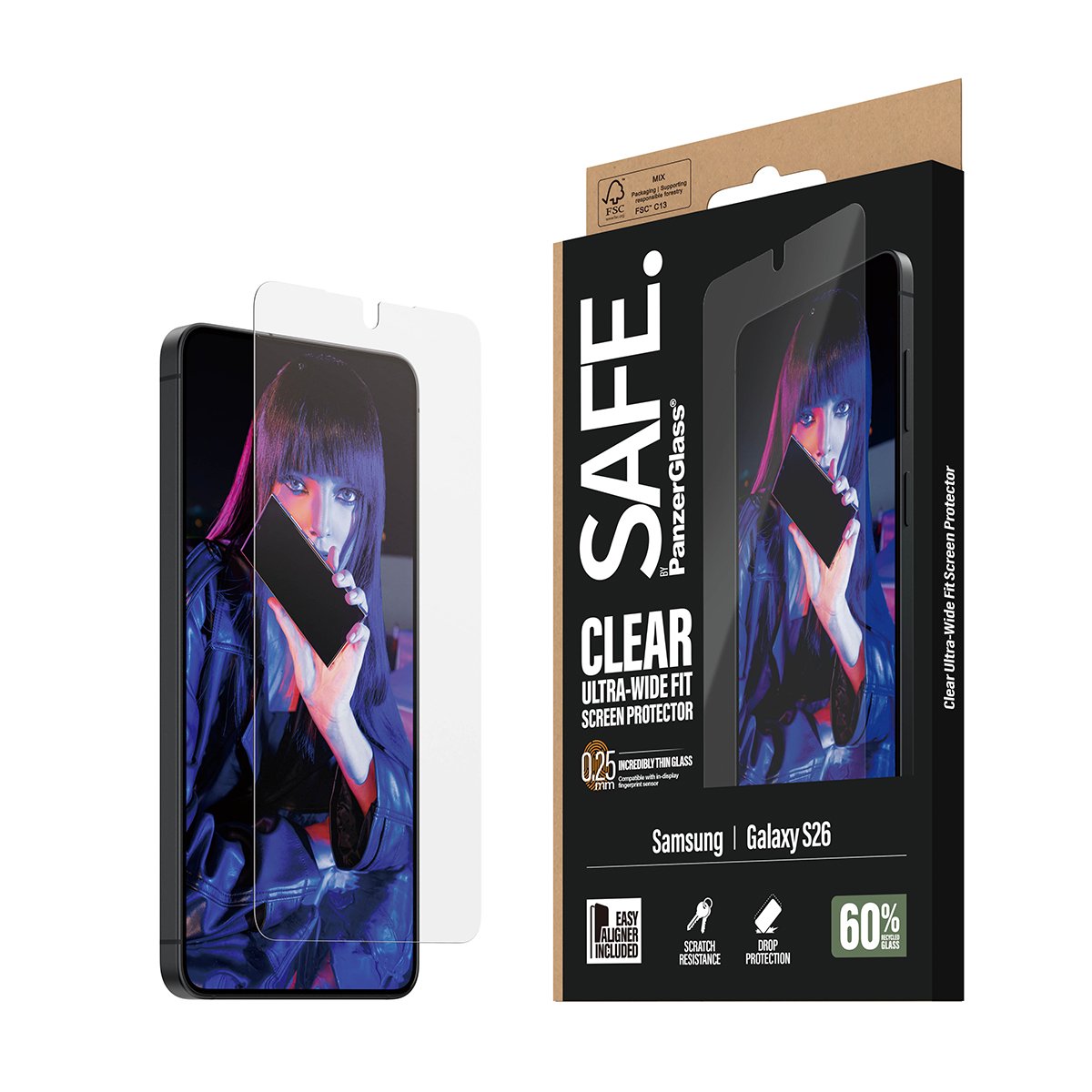 EAN 5715685033940 - PanzerGlass SAFE. by ® Screen Protector Samsung Galaxy S26 | Ultra-Wide Fit w. EasyAligner Protector de p imagen 6