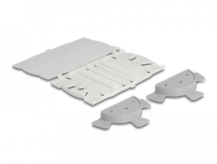 Delock Casete De Empalme De Fibra Óptica De 24 Fibras Blanco