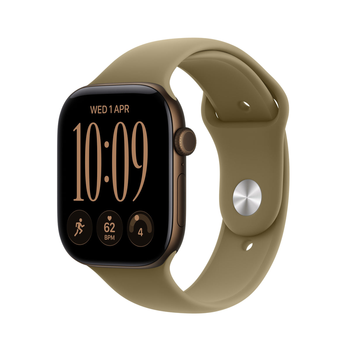 Apple Watch Series 12 (Bronce, Aluminium, 42 Mm, Correa Deportiva Oliv M/L) Mjeg4zr/A