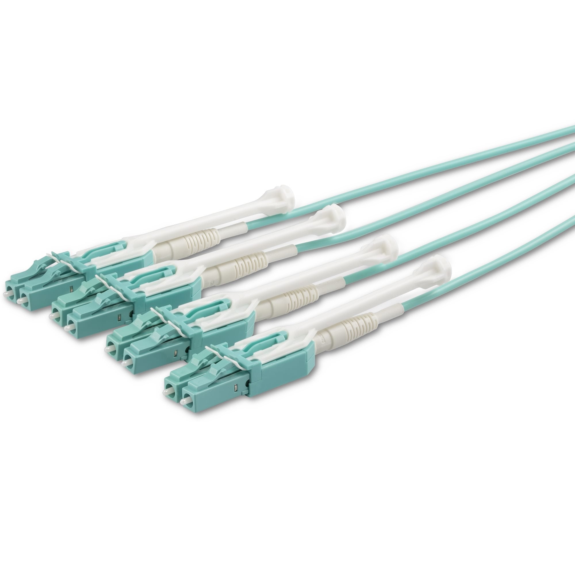 Startech.Com Mpo8lcpl2m Cable De Fibra Optica 2 M Om3 Mpo/Mtp 8x Lc Aqua