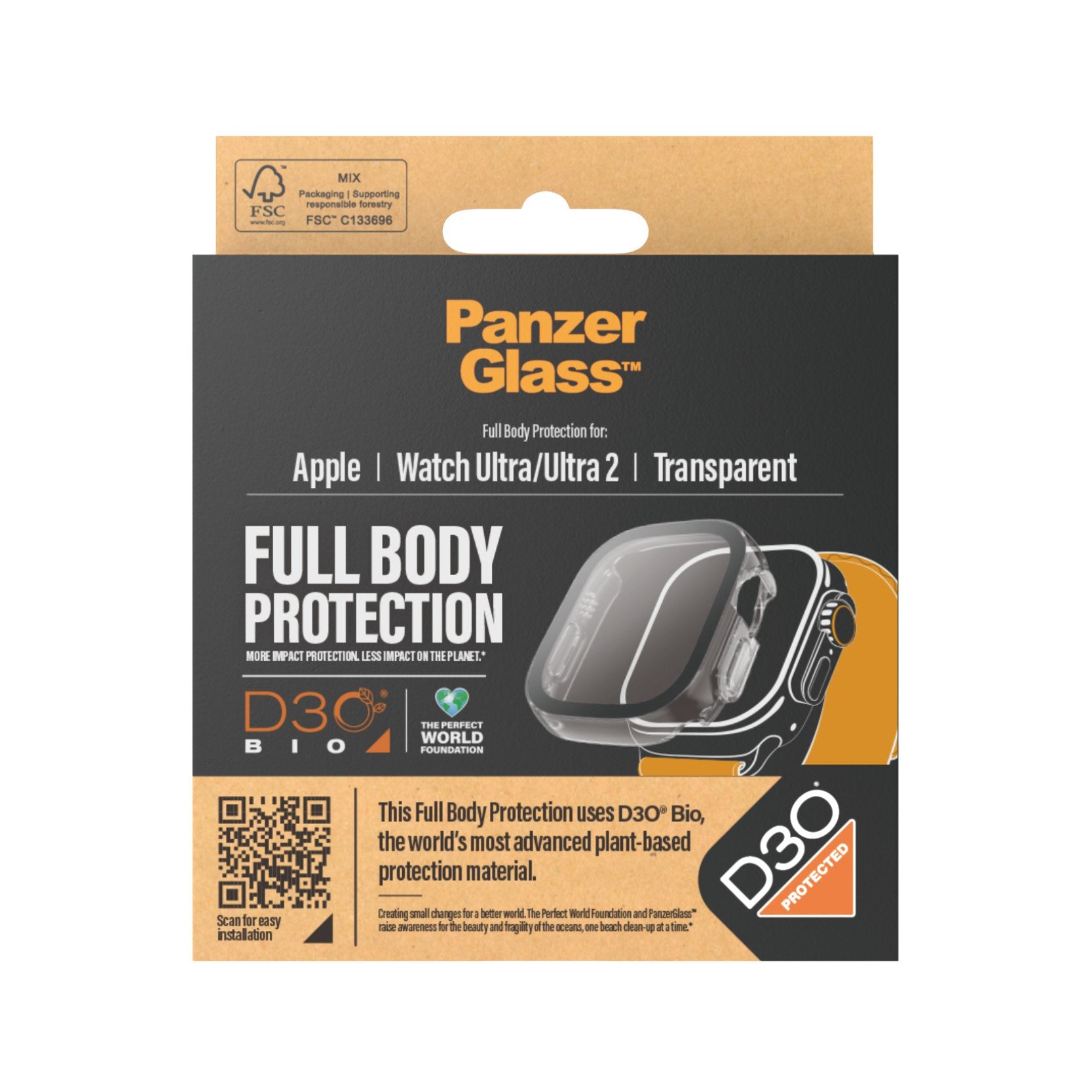 EAN 5711724036880 - PanzerGlass ® Full Body Transparent w. D3O® Apple Watch Ultra | Ultra 2 | 49mm Protector de pantalla 1 pi imagen 3
