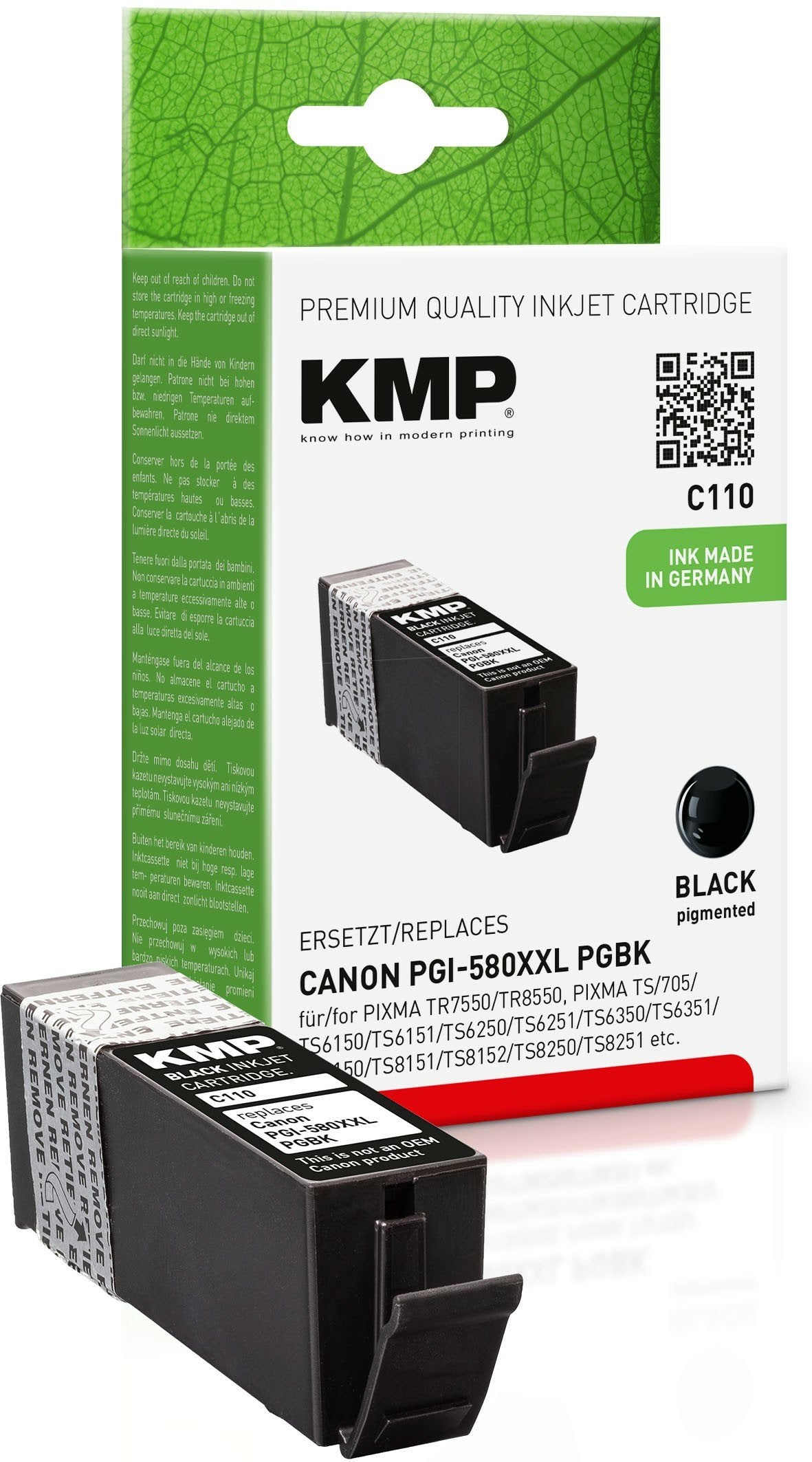 EAN 4011324371598 - KMP 1576,0201 cartucho de tinta 1 pieza(s) Compatible Extra (Súper) alto rendimiento Negro imagen 1