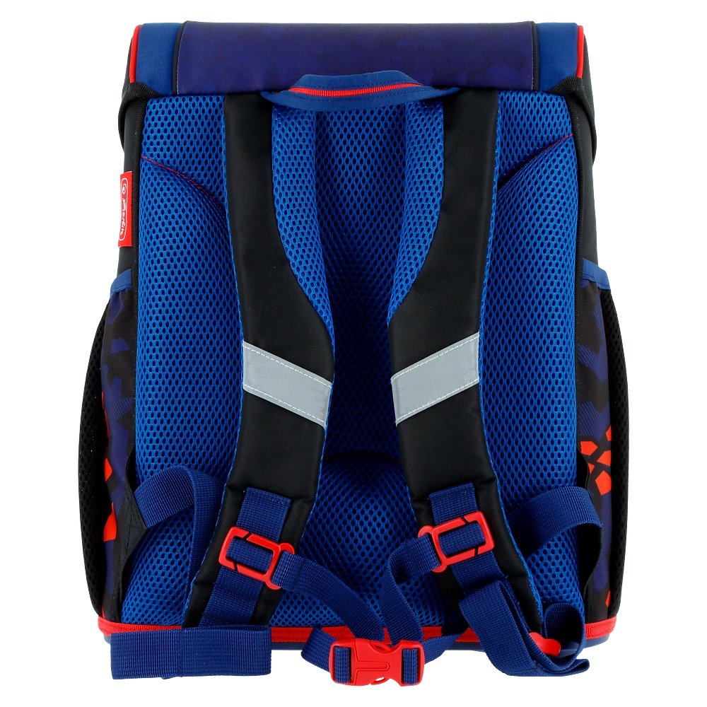 Herlitz Juego De Mochilas Escolares De 4 Piezas, Color Azul Y Rojo,