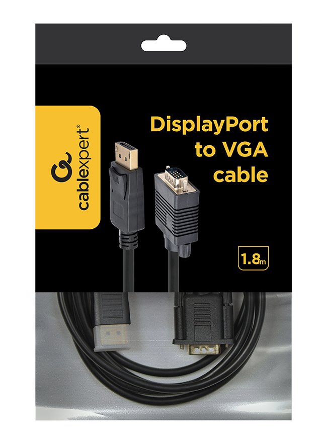 EAN 8716309098441 - Gembird CCP-DPM-VGAM-6 adaptador de cable de vídeo 1,8 m VGA (D-Sub) DisplayPort Negro imagen 4