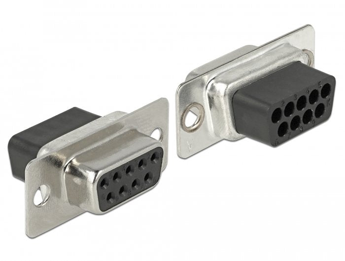 Delock Adaptador Sub-D 9 Pin Hembra A Rj45 Hembra Kit De Montaje Gris