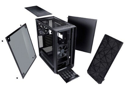 Caja Pc Fractal Design Meshify C Blackout Ventana Cristal Templado Atx, Midi-Tower, Pc, Atx,Itx,Micro-Atx, Negro, 17,5 Cm, 31,5 Cm