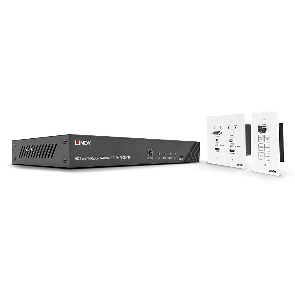 Lindy 38288 Extensor Audio/Video Transmisor Y Receptor De Señales Av Negro, Blanco