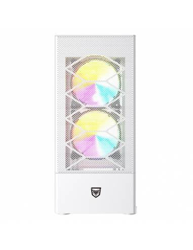 Nfortec Caelum White Rgb Crystal Tempered Usb 3.0