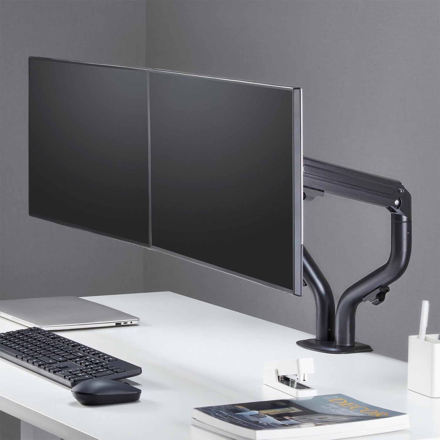Aisens Soporte De Mesa Eco Contrapeso Giratorio E Inclinable Para Monitor/Tv 8kg (3 Pivotes - 2 Brazos) De 17-32 -