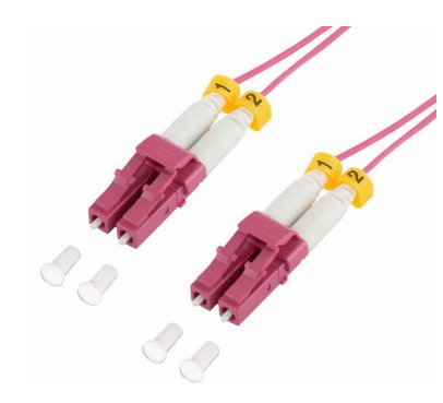 Logilink Super Slim Om4 Fiber Patch Cord Lc-Lc Duplex, 10 M