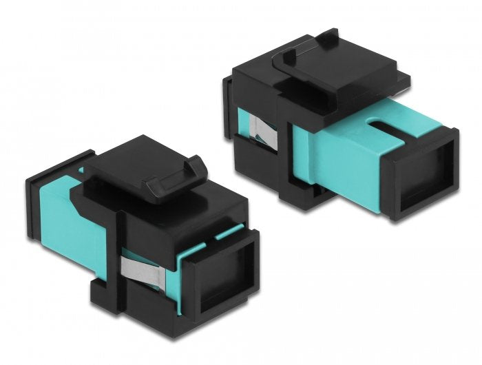 Keystone Modul Sc Simplex Buchse Zu Sc Simplex Buchse Aqua   Schwarz