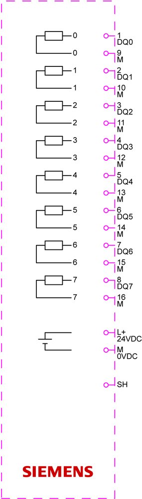 Siem 6es7132-6bf01-0ca0 Simatic Et 200sp Dig.Ausgangsmodul Dq 8x24vdc