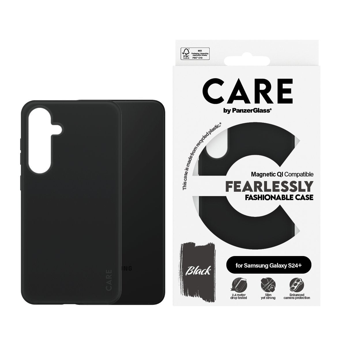 EAN 5715685012365 - PanzerGlass CARE™ by ® Case Black w. Qi Compatible Samsung Galaxy S24+ funda para teléfono móvil Negro imagen 2