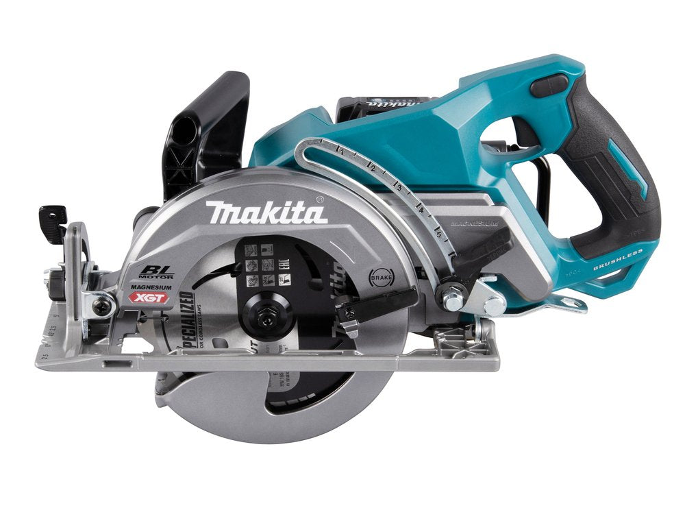 Sierra Circular Inalámbrica Makita Rs001gz Xgt, 40 Voltios (Azul/Negro, Sin Batería Ni Cargador)