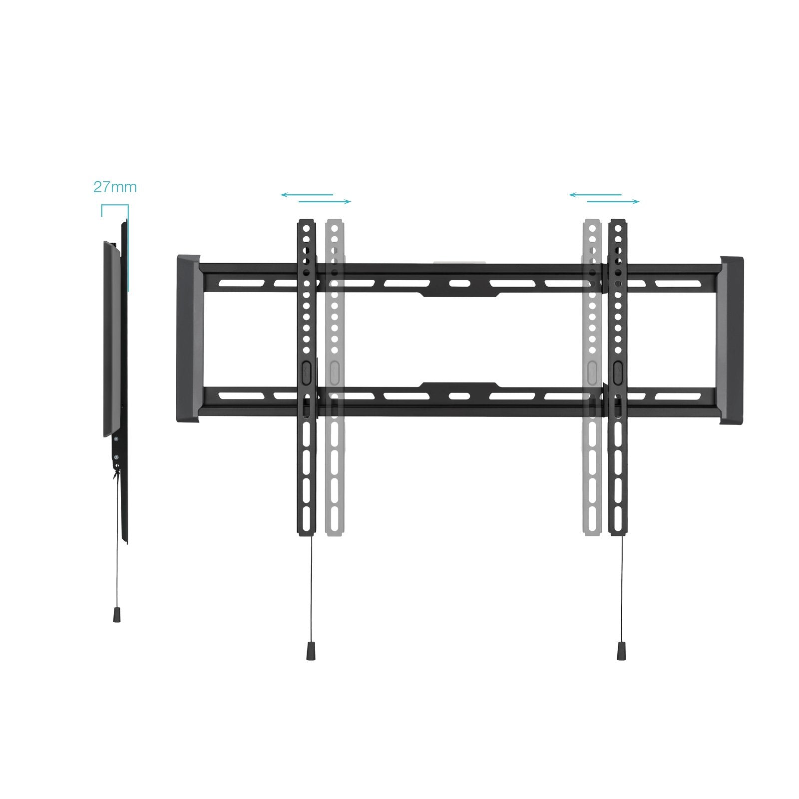 Soporte Fijo Pared Pantallas 37"-80", Negro