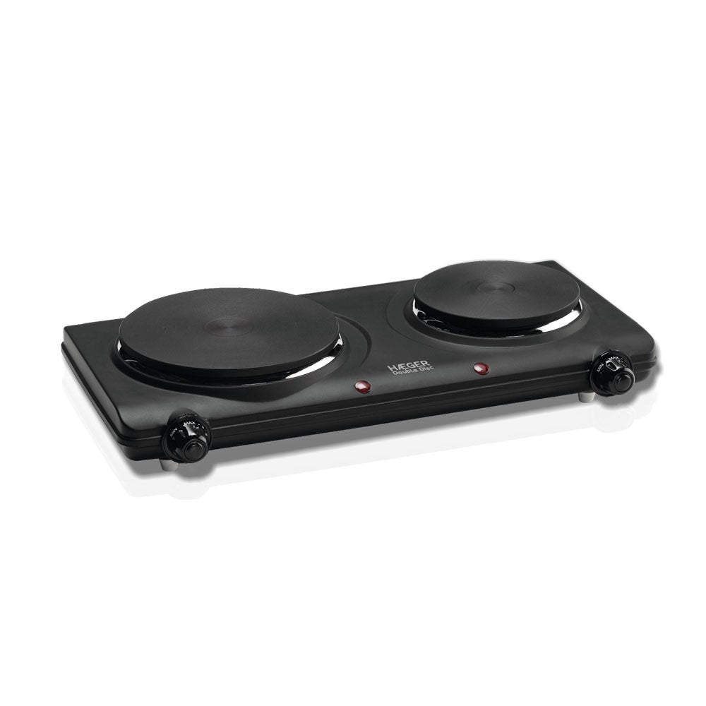 Haeger Hp-02b.013a Hobs Negro Encimera 42.5 Cm Quemador En Espiral 2 Zona(S)