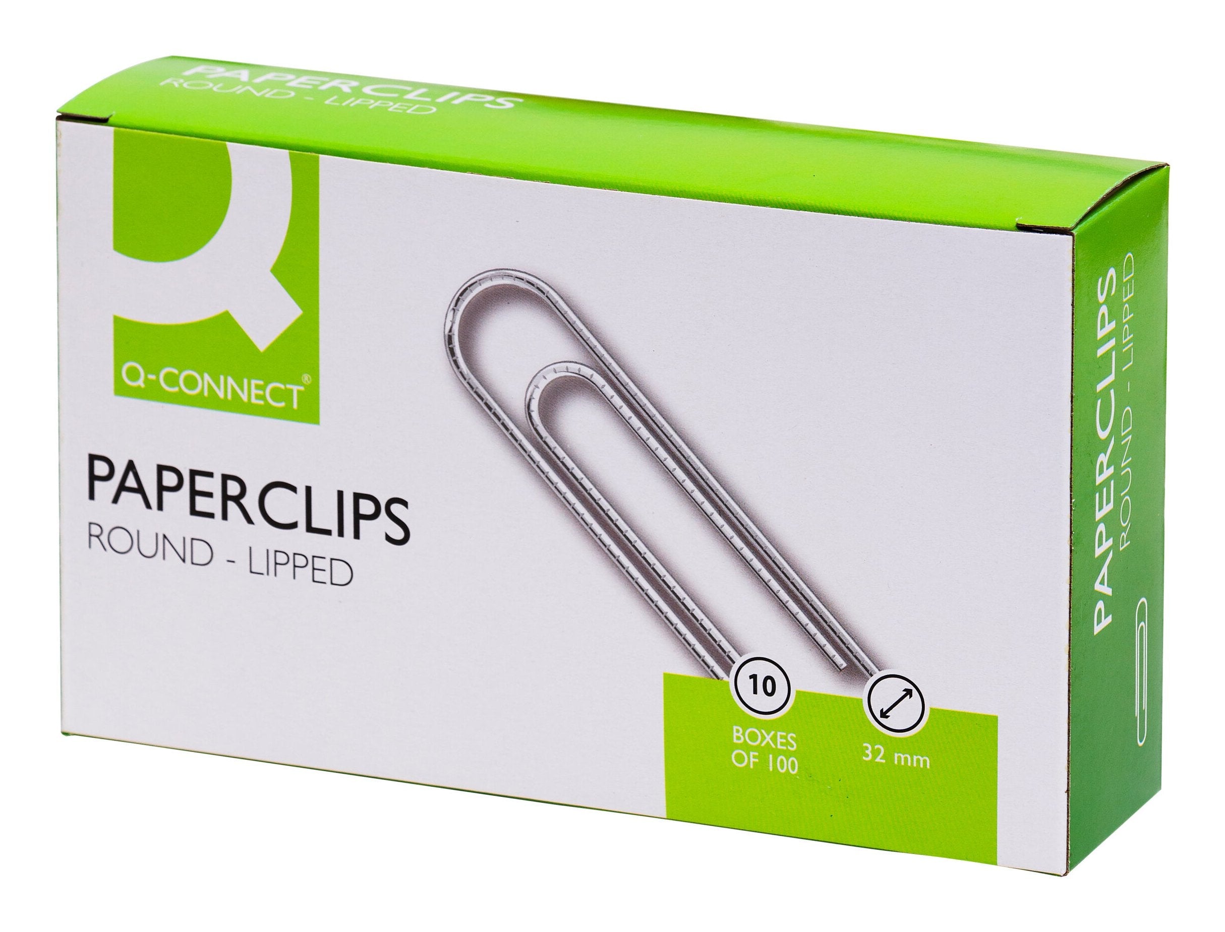 Clips Niquelados Q-Connect N   32 Mm Caja De 100 Unidades