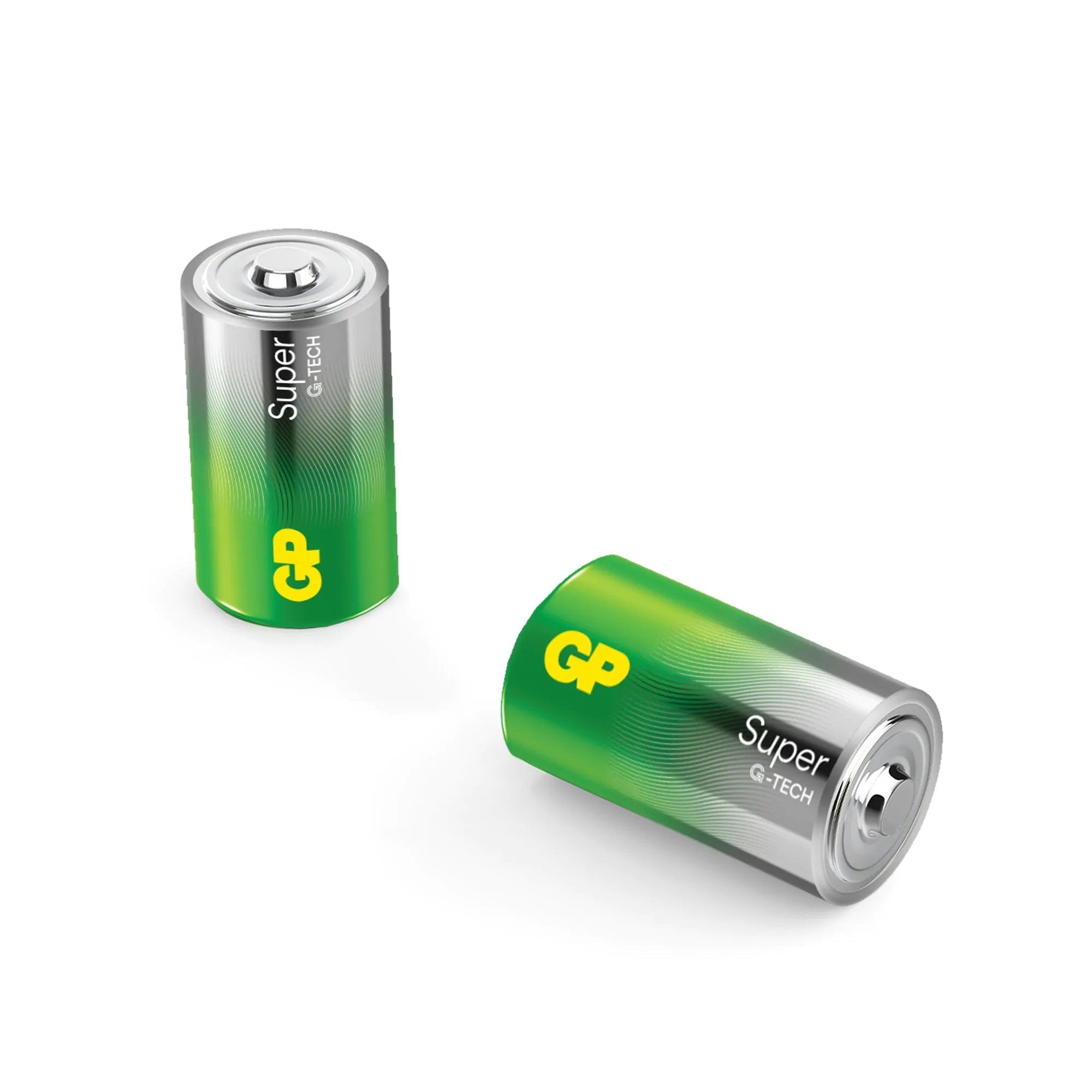 Pila Gp Super Alkaline Batterie D Mono 1,5v 2er Blister