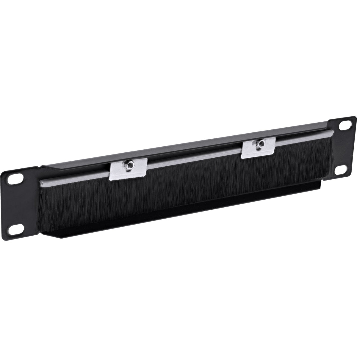 Inline® 10" Cable Entry Plate With Brush, 1u, Ral 9005 Black