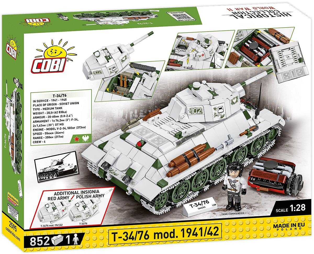 Cobi Blocks Tank T34-76  852 Pcs