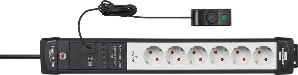 EAN 4007123679102 - Brennenstuhl Premium-Line base múltiple 3 m 6 salidas AC Interior Negro, Gris imagen 3