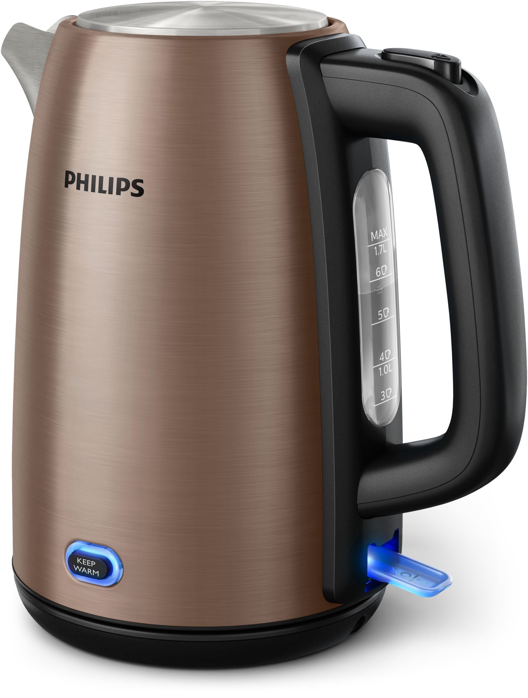Philips Viva Collection Hd9355/92 Tetera Eléctrica 1,7 L 2060 W Negro, Cobre