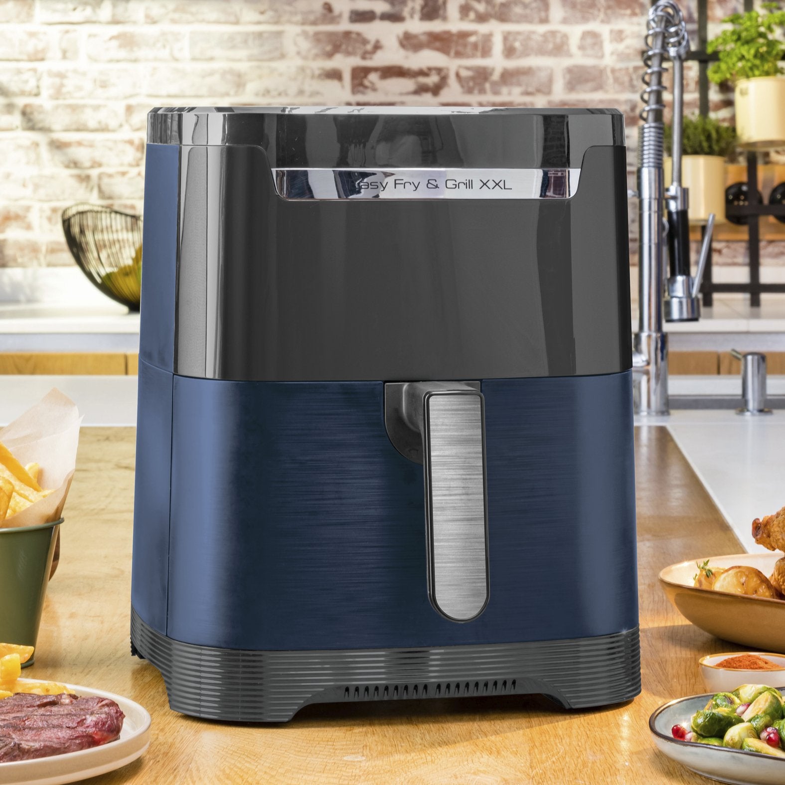 EAN 3045387290849 - Tefal Easy Fry & Grill EY8014 Doble 6,5 L Independiente 1830 W Freidora de aire caliente Azul imagen 4
