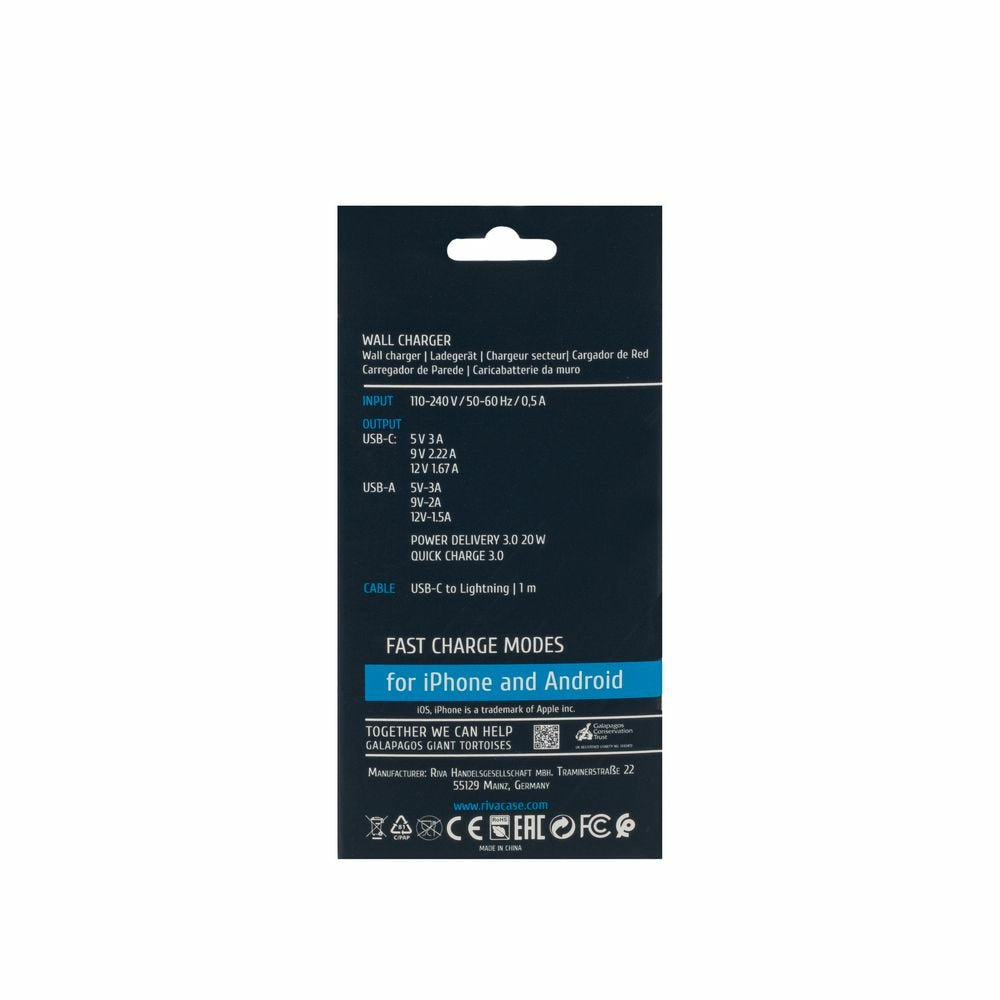 Mobile Charger Wall/White Ps4102 Wd5 Rivacase