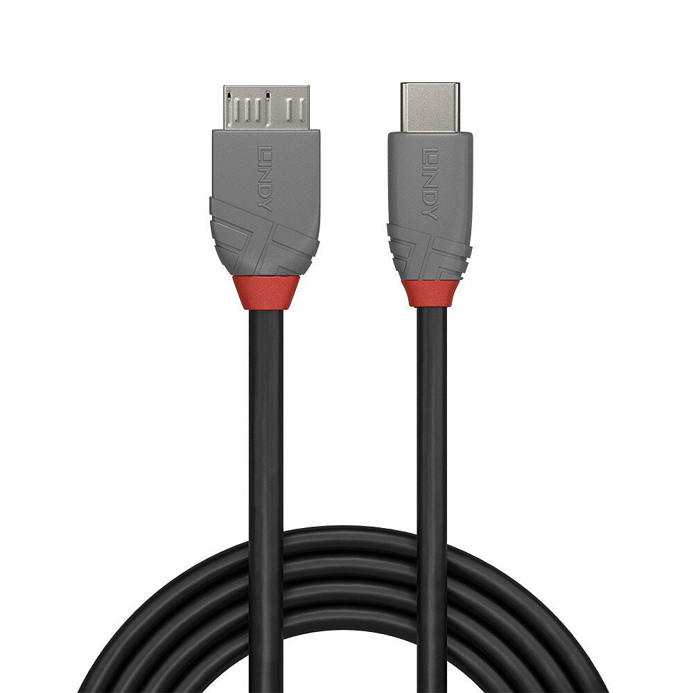 Lindy Cable Usb 3.2 Tipo C A Micro-B De 0,5 M, Línea Antracita