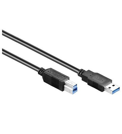 Cable De Conexión Usb 3.0 Conector Macho A An Conector Macho B, Negro, 1,8m, Good Connections®
