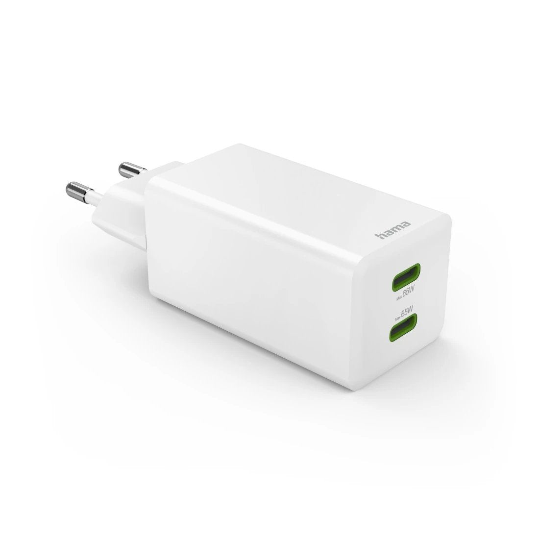 Hama Mini 65w Gan Pd/Qc 2x Usb-C Biala