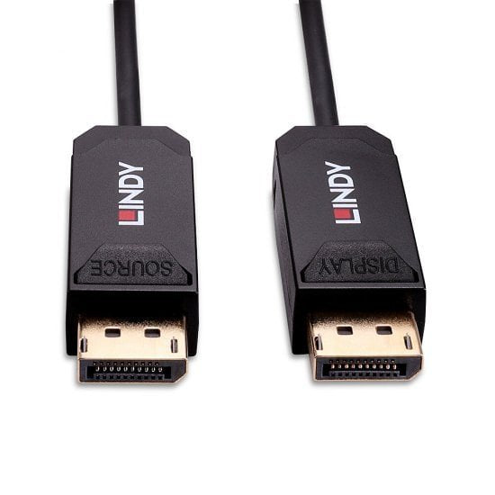 Lindy 38525 Cable Displayport 10 M Negro Fibre Optic Hybrid 2.0 Uhbr10