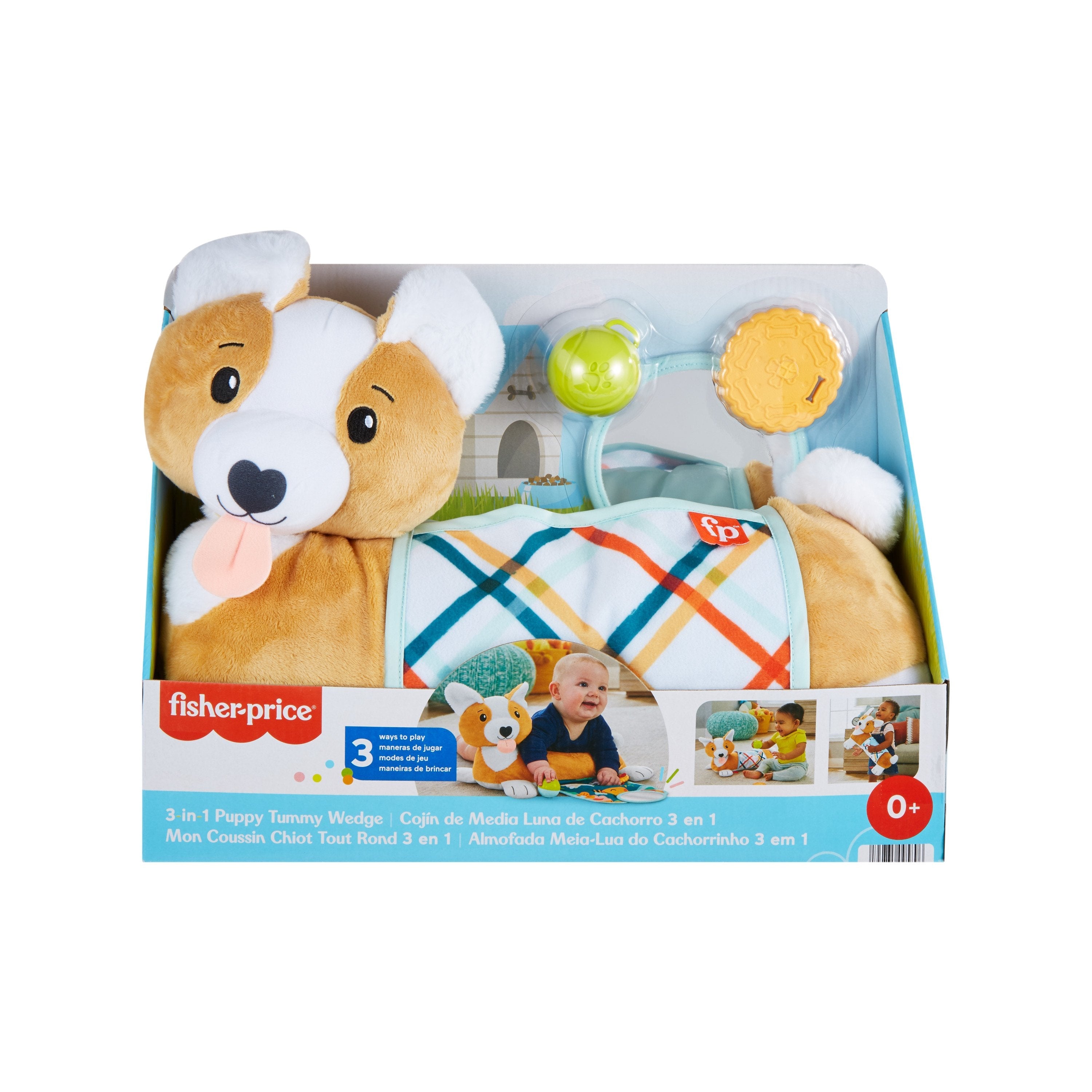 Fisher-Price 3 En 1 Almohada Para Perritos Juguete Para Abrazos Hjw10
