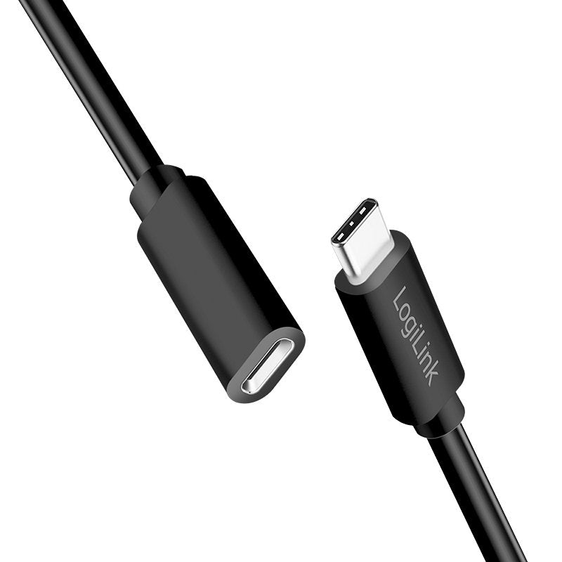 Logilink Usb 2.0 Typ-C Cable C M > Usb-C F, Pd, Negro 1m
