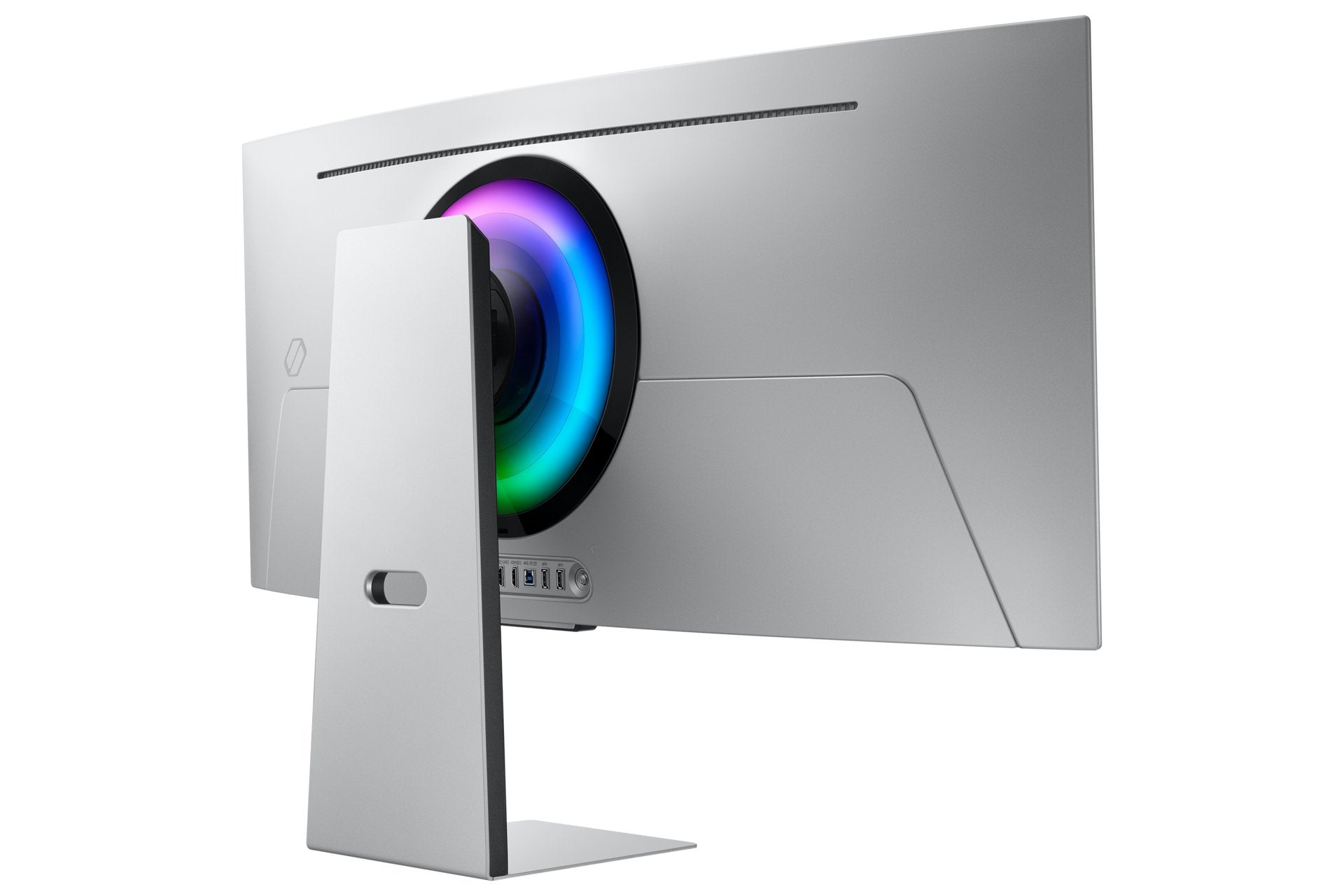 Monitor Gaming Ultrapanorámico Curvo Samsung G8 Odyssey Oled S34dg850su 34' Wqhd 0.03ms 175hz Multimedia Regulable En Altura Plata