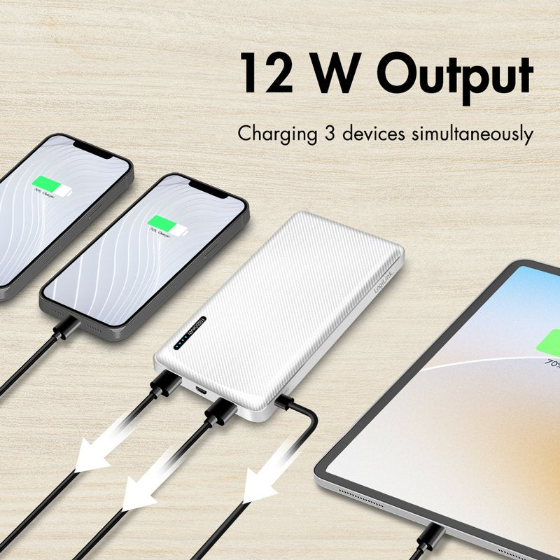 Logilink Power Bank 10.000 Mah White 2xusb-A Usb-C + Fast Charging