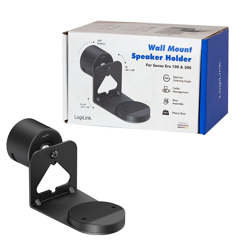 Soporte De Pared Para Altavoces Sonos Era 100 Y 300, Máx. 5 Kg, Negro
