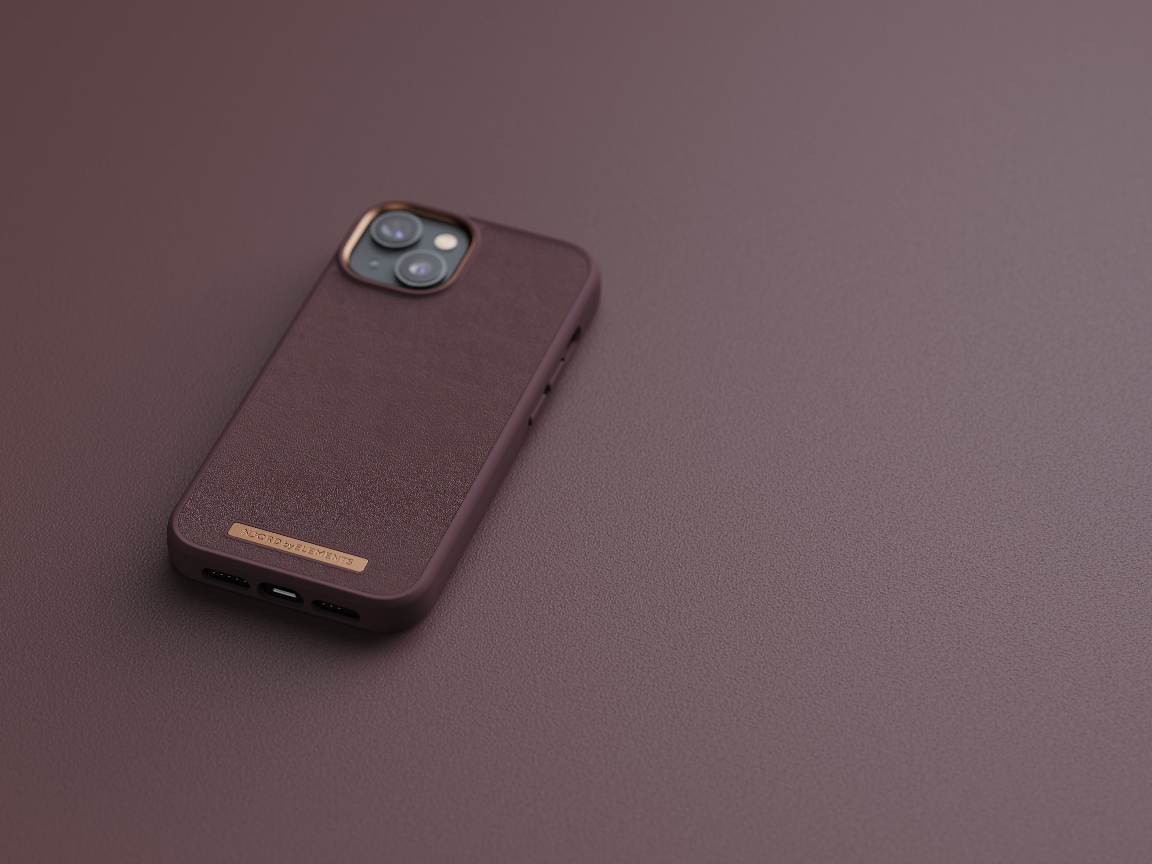Funda Magsafe Iphone 12/13/14 Piel Marron Oscuro Njord