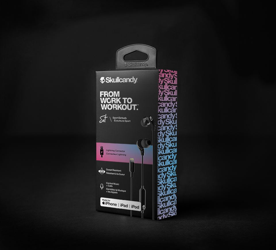Auriculares Skullcandy Sport Earbuds Set Dentro De Oído Negro