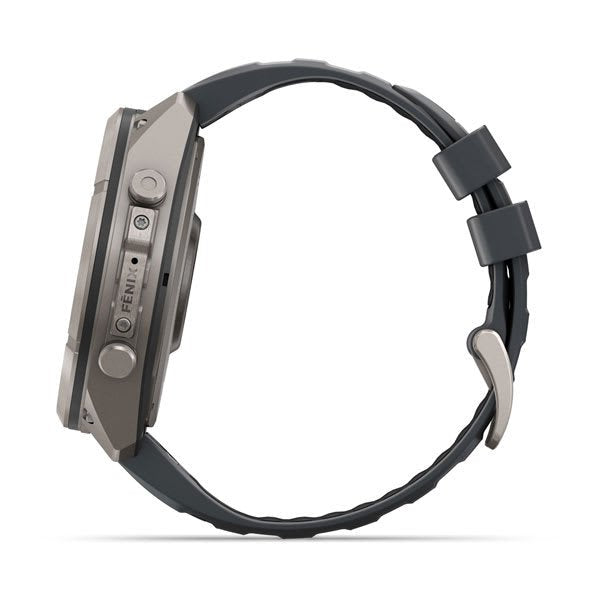 Garmin Fenix 9 Pro Inreach Lte 47mm Titanio Con Correa De Silicona En Gris