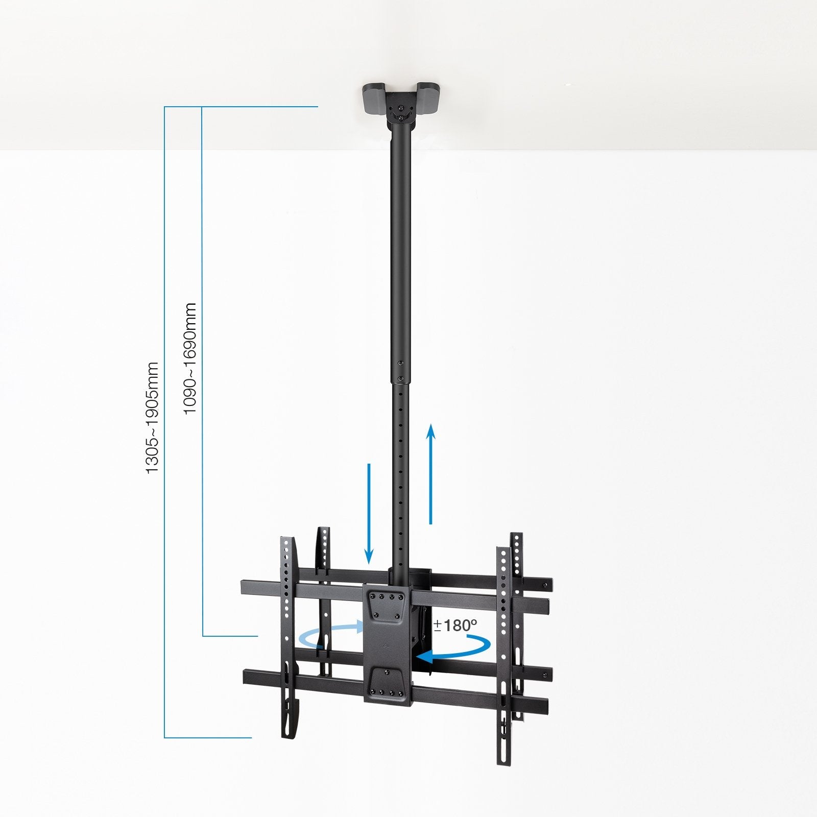 Soporte Techo 2 Pantallas 43-86" Xl Negro