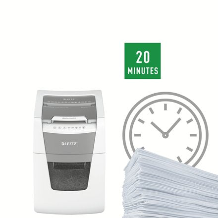 EAN 4002432124084 - Leitz 80110000 triturador de papel Corte cruzado 22 cm Gris, Blanco imagen 10