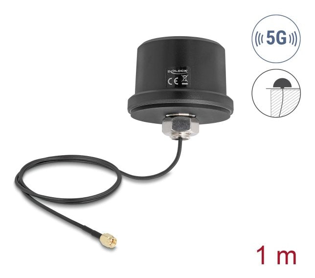 Delock 5g Lte Gnss Wifi 6 Antena Sma Macho 1,9 - 3,3 Dbi Omnidireccional Con